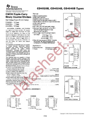 CD4040BPWR datasheet  